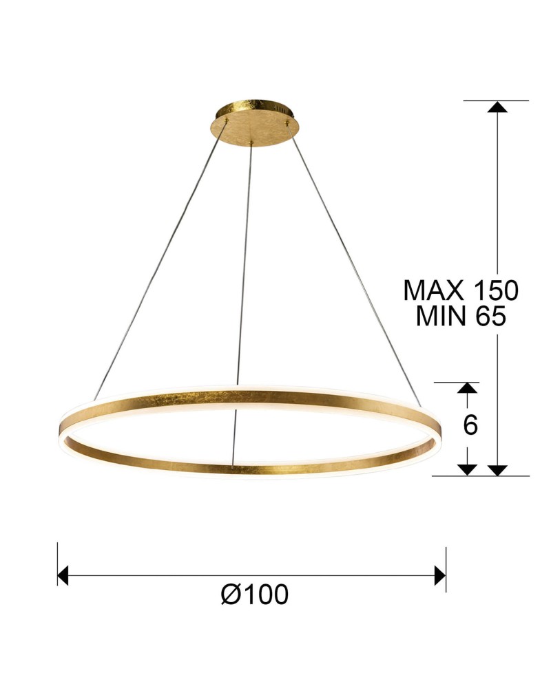 HELIA- LAMPARA LED ORO 100D