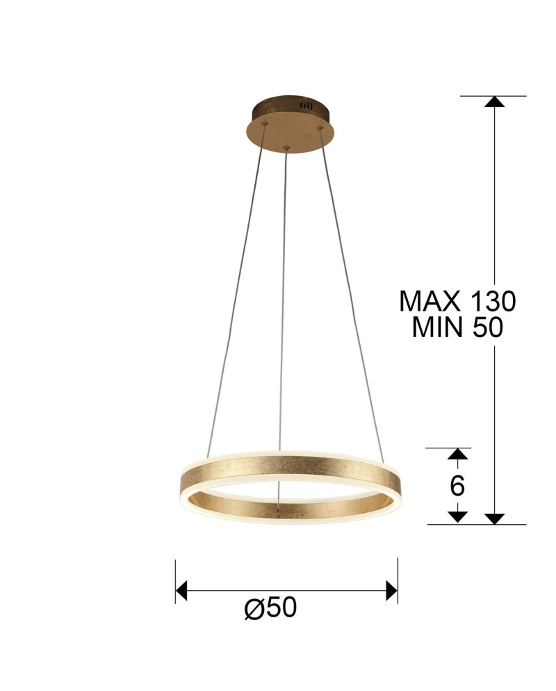 HELIA- LAMPARA LED ORO 50D