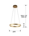 HELIA- LAMPARA LED ORO 50D