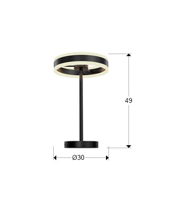 HELIA - SOBREMESA LED NEGRO MATE