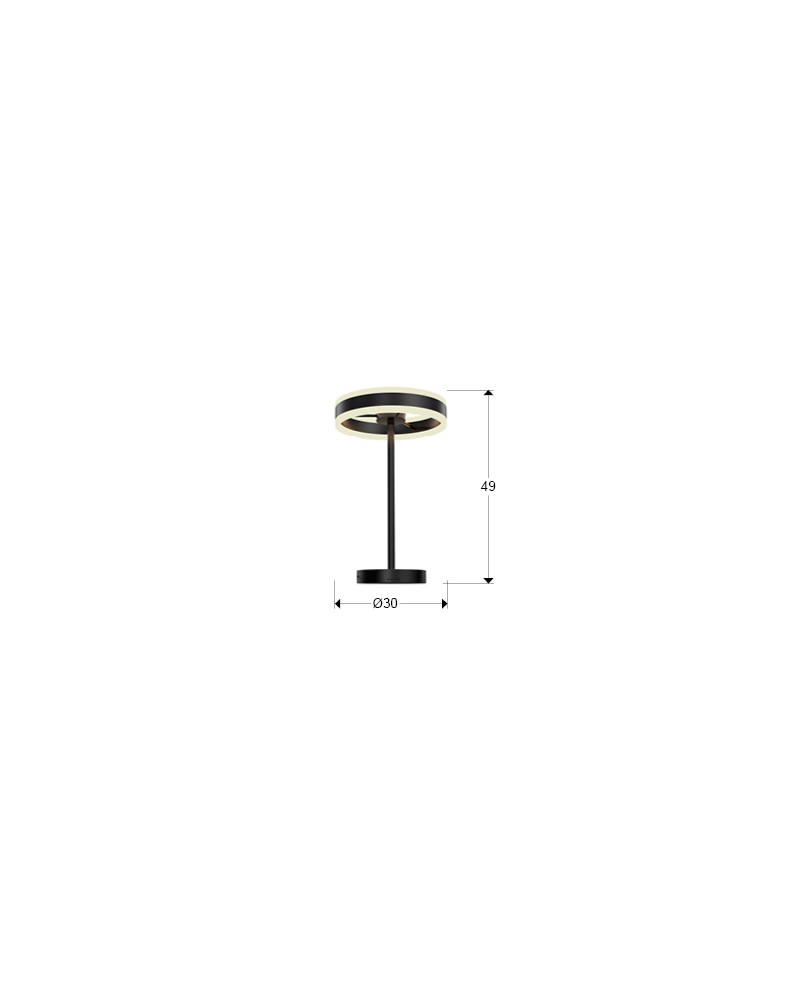 HELIA - SOBREMESA LED NEGRO MATE