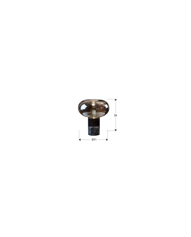 FUNGI - SOBREMESA 1L MARMOL NEGRO