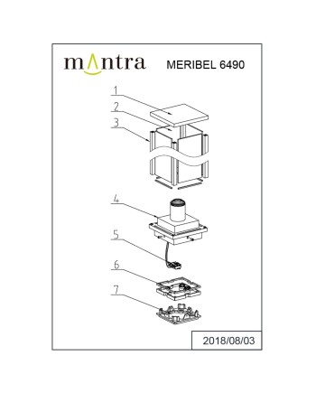 MERIBEL * SOBREMURO EXTERIOR IP54 1L*E27