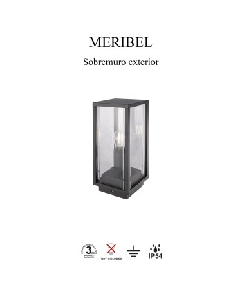 MERIBEL * SOBREMURO EXTERIOR IP54 1L*E27