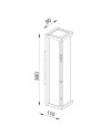 MERIBEL * APLIQUE EXTERIOR IP54  2L*E27