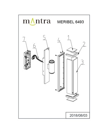 MERIBEL * APLIQUE EXTERIOR IP54  2L*E27