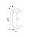 MERIBEL * APLIQUE EXTERIOR IP54  1L*E27