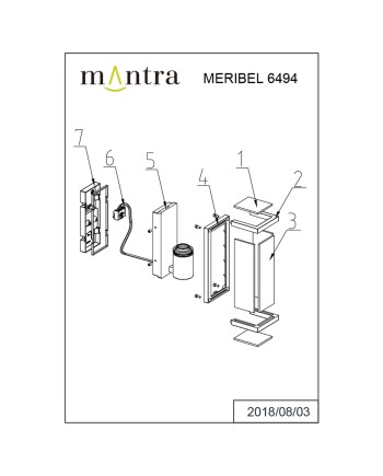 MERIBEL * APLIQUE EXTERIOR IP54  1L*E27