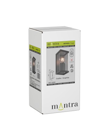 MERIBEL * APLIQUE EXTERIOR IP54  1L*E27