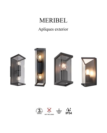 MERIBEL * APLIQUE EXTERIOR IP54  1L*E27