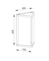 MERIBEL * APLIQUE EXTERIOR IP54  1L*E27
