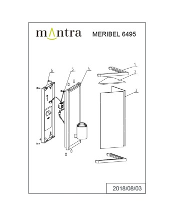 MERIBEL * APLIQUE EXTERIOR IP54  1L*E27