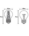 Bombilla Led - E27 Esferica Mini Filamento - 4W - 2700K - 400Lm -360º