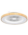 Tibet * Ventilador Madera/Blanco 35W Plafon Led 70W Con Mando Y App