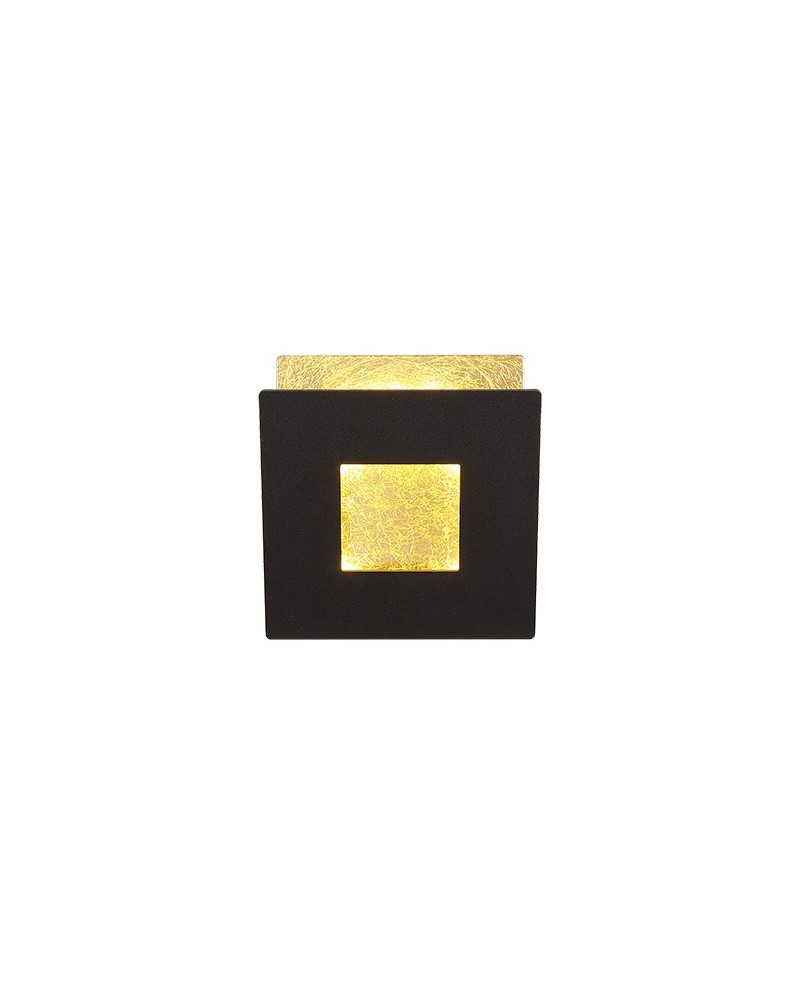 Dalia * Aplique Cuadrado 12W - Oro + Negro