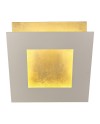 Dalia * Aplique Cuadrado 40W - Oro + Blanco