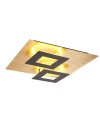 Dalia * Plafon Cuadrado 24W+24W - Oro + Negro
