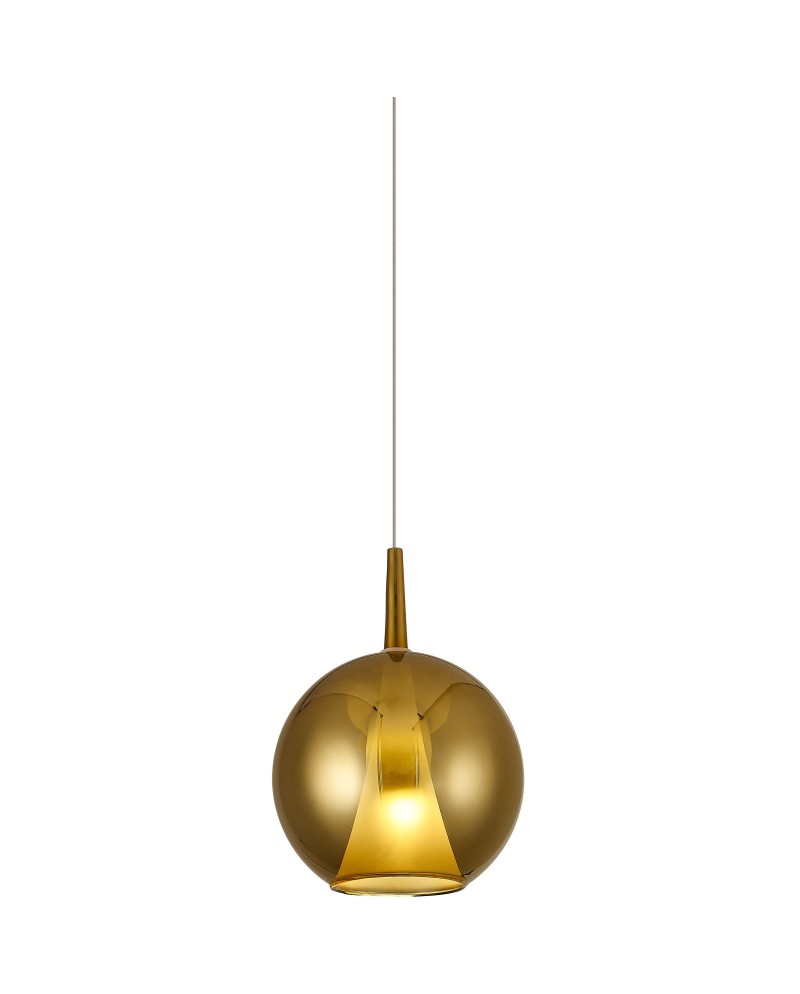 Elsa * Colgante Cristal Bola - E27 - Oro + Opal ( Sin Base)