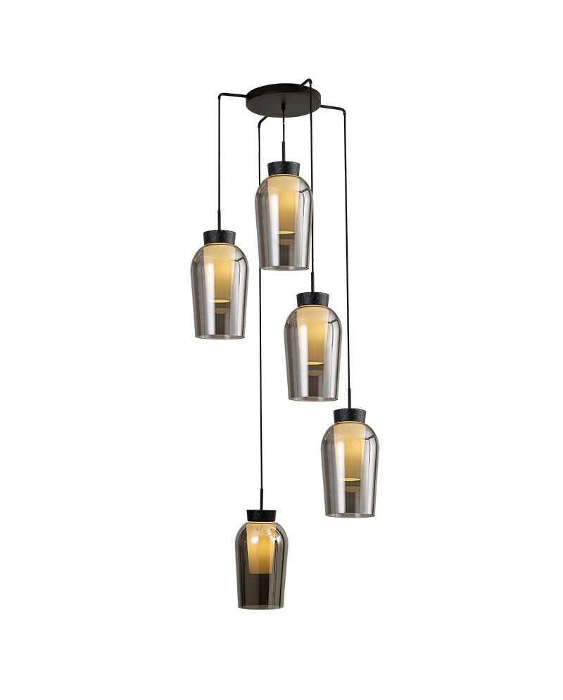 Nora Negro * Lampara 5L Redonda