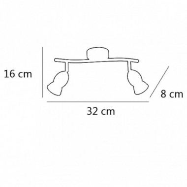 REGLETA 2L BALA CUERO 2 X 40W GU-10