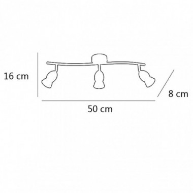 REGLETA 3L BALA BLANCO 3 X 40W GU-10