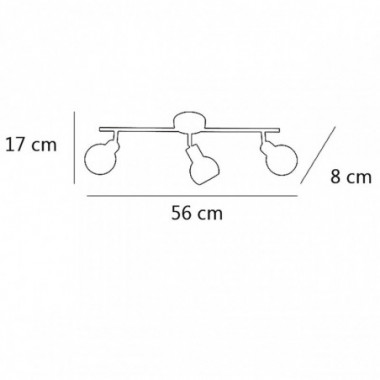 REGLETA 3L OPAL NIQUEL SATIN. 3 X 40W E-14