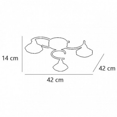 PLAFON 3L CHIC CROMO 3 X 40W G-9