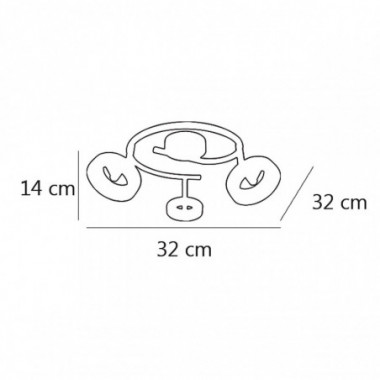 REDONDO 3L NATAL CROMO 3 X LED 5W 1200LM 3000K