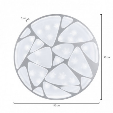 PLAFON 50 FIUME PLATA LED 50W 4750LM 2500-6500K