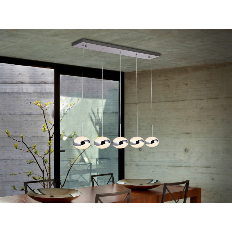 LAMP. LED·LIPSE· 5 LUCES CROMO