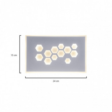 APLIQUE LED DEMBE PLATA LED 20W 1900LM 3000K