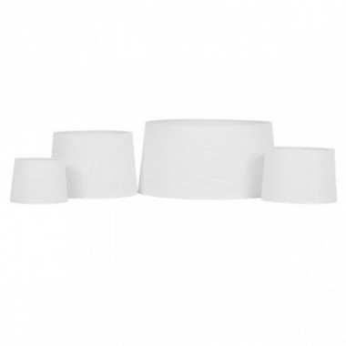 PANTALLA CONO LINO BLANCO E-14 15 - PACK 5 UDS.