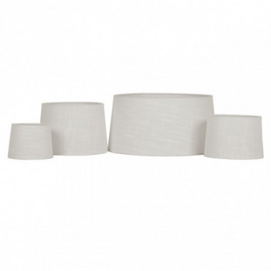 PANTALLA CONO LINO BEIGE E-27 25 - PACK 2 UDS.