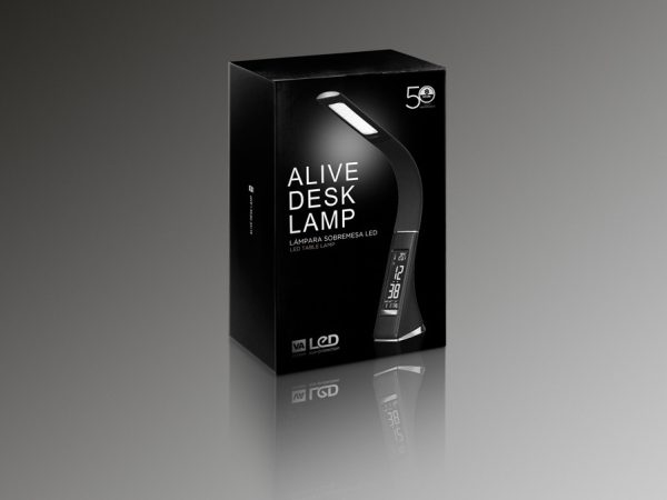 SOBREMESA LED ·ALIVE· NEGRO