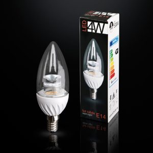 BOMB.LED VELA TR.3000K 4W E14