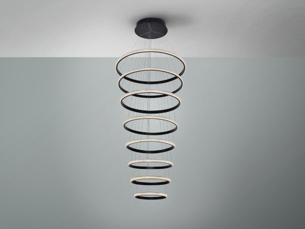 LAMP·RING·8 AROS NEGRO DIM 4000K