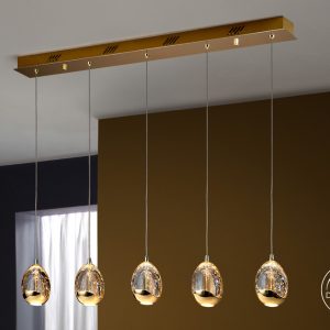 LAMPARA ·ROCIO· 5 LED ORO