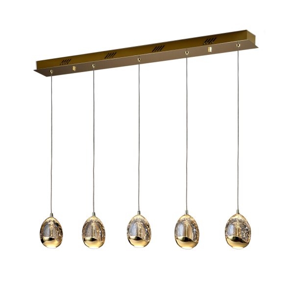 LAMPARA ·ROCIO· 5 LED ORO