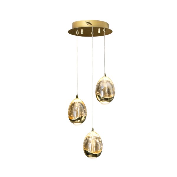 LAMPARA Ø25 ·ROCIO· 3LED ORO