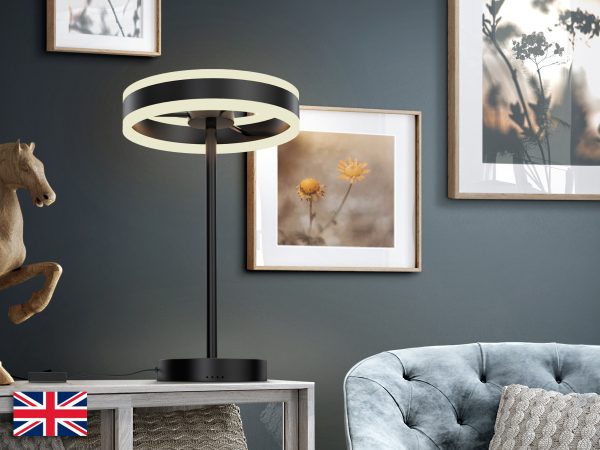 HELIA - SOBREMESA LED NEGRO MATE