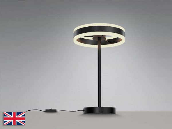 HELIA - SOBREMESA LED NEGRO MATE