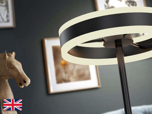 HELIA -SOBREMESA LED NEGRO MATE UK