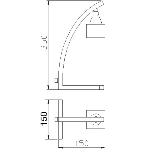 CUADRAX CROMO C. OPTICO Sobremesa 1 Luz 1 x G9