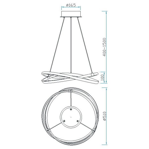 INFINITY FORJA Lámpara LED Dimable LED 42W 2800K 3400 LMS