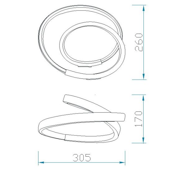 INFINITY PLATA CROMO Sobremesa LED LED 12W 3000K 1000 LMS