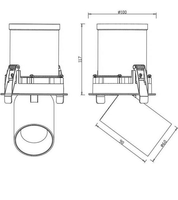 GARDA Empotrable LED LED 12W 3000K 1020 LMS