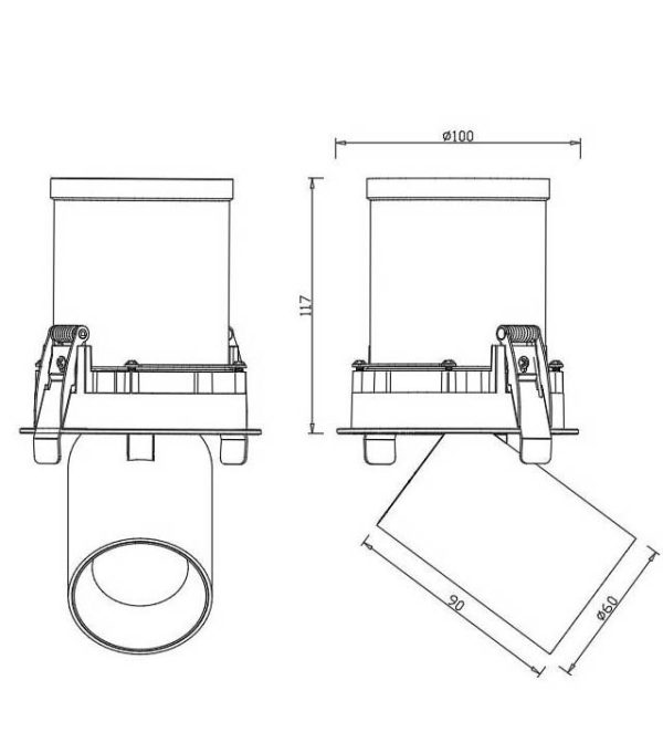 GARDA Empotrable LED LED 12W 4000K 1080 LMS