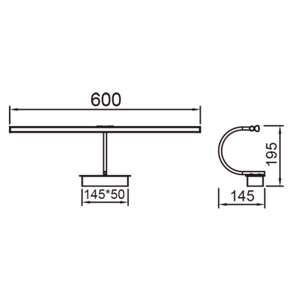 PARACURU Aplique LED LED 12W 3000K 908 LMS