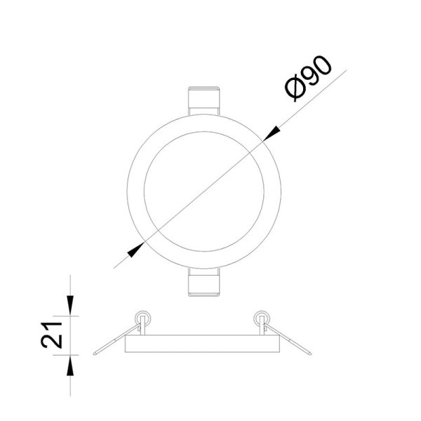 SAONA Empotrable LED LED 6W 4000K 540 LMS