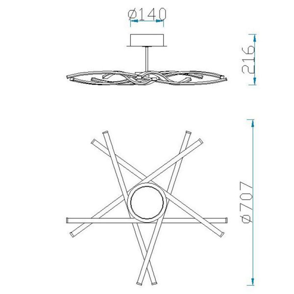 AIRE LED Plafón LED Dimable LED 42W 3000K 3700 LMS